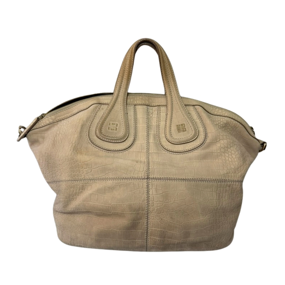 Givenchy Large Nightingale Croc Embossed Hobo